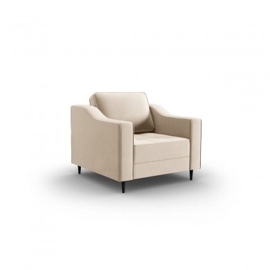 Fauteuil velours Lisa Beige Clair BOUTICA DESIGN MIC_ARM_121_F1_LISA1