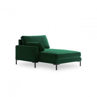 Canapé Méridienne gauche velours Jade Vert Bouteille Pieds Métal Noir BOUTICA DESIGN MIC_CHL_51_F1_JADE3