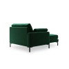 Canapé Méridienne gauche velours Jade Vert Bouteille Pieds Métal Noir BOUTICA DESIGN MIC_CHL_51_F1_JADE3