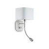 Applique murale HOLIDAY Blanc 1x40W + 1x1W IDEAL LUX 124162