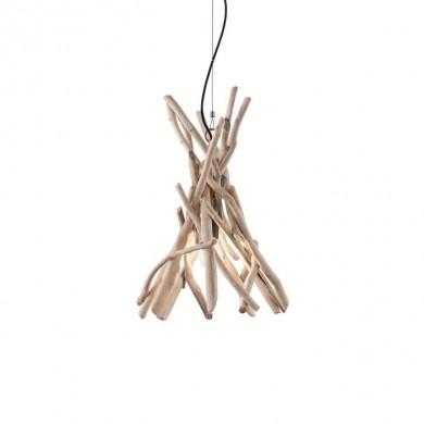 Suspension Bois Flotté DRIFTWOOD 1x60W IDEAL LUX 129600