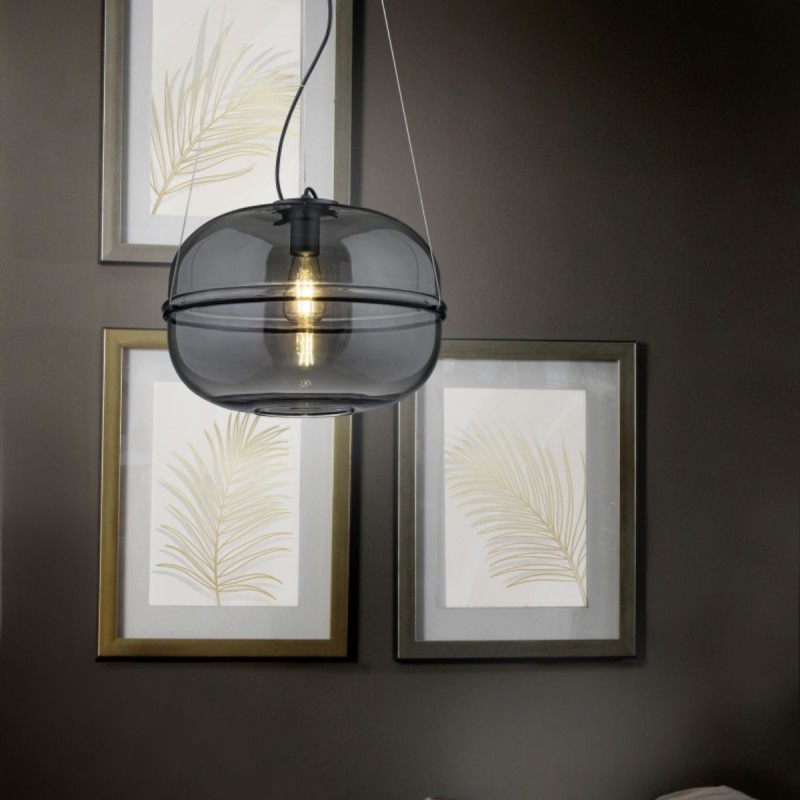 Suspension Lorena 1x40W E27 Noir Mat TRIO LIGHTING 315190132