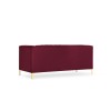 Canapé velours Annite Rouge Foncé Pieds Métal Doré 2 Places BOUTICA DESIGN MIC_2S_B1_2_ANNITE3