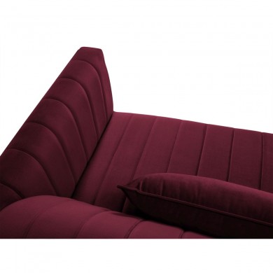 Canapé velours Annite Rouge Foncé Pieds Métal Doré 2 Places BOUTICA DESIGN MIC_2S_B1_2_ANNITE3