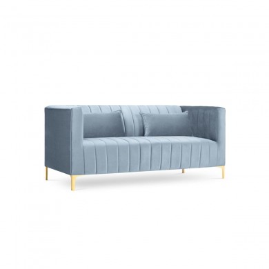 Canapé velours Annite Bleu Clair Pieds Métal Doré 2 Places BOUTICA DESIGN MIC_2S_B1_2_ANNITE5