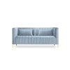 Canapé velours Annite Bleu Clair Pieds Métal Doré 2 Places BOUTICA DESIGN MIC_2S_B1_2_ANNITE5