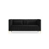 Canapé velours Annite Noir Pieds Métal Doré 2 Places BOUTICA DESIGN MIC_2S_B1_2_ANNITE10