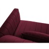 Canapé velours Annite Rouge Foncé Pieds Métal Chromé Noir 2 Places BOUTICA DESIGN MIC_2S_B2_2_ANNITE3