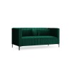 Canapé velours Annite Vert Bouteille Pieds Métal Chromé Noir 2 Places BOUTICA DESIGN MIC_2S_B2_2_ANNITE7