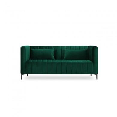 Canapé velours Annite Vert Bouteille Pieds Métal Chromé Noir 2 Places BOUTICA DESIGN MIC_2S_B2_2_ANNITE7