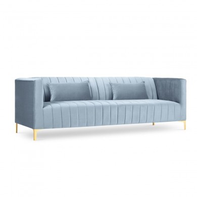 Canapé velours Annite Bleu Clair Pieds Métal Doré 3 Places BOUTICA DESIGN MIC_3S_B1_2_ANNITE5