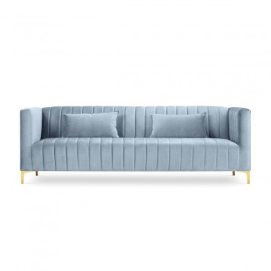 Canapé velours Annite Bleu Clair Pieds Métal Doré 3 Places BOUTICA DESIGN MIC_3S_B1_2_ANNITE5