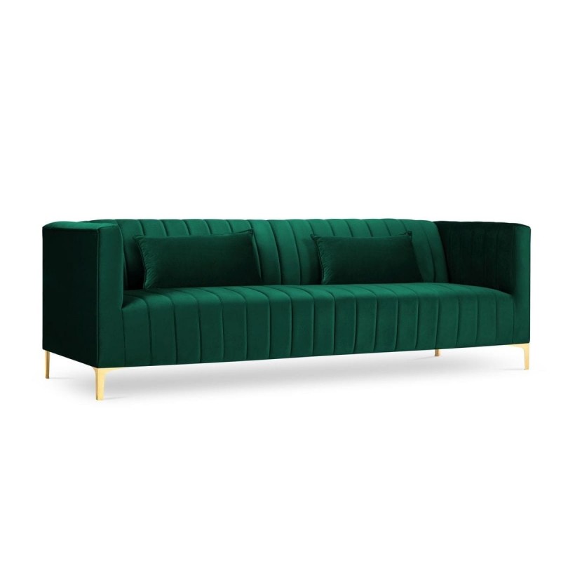 Canapé velours Annite Vert Bouteille Pieds Métal Doré 3 Places BOUTICA DESIGN MIC_3S_B1_2_ANNITE7