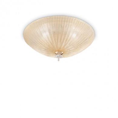 Plafonnier SHELL Ambre 4x60W IDEAL LUX 140186