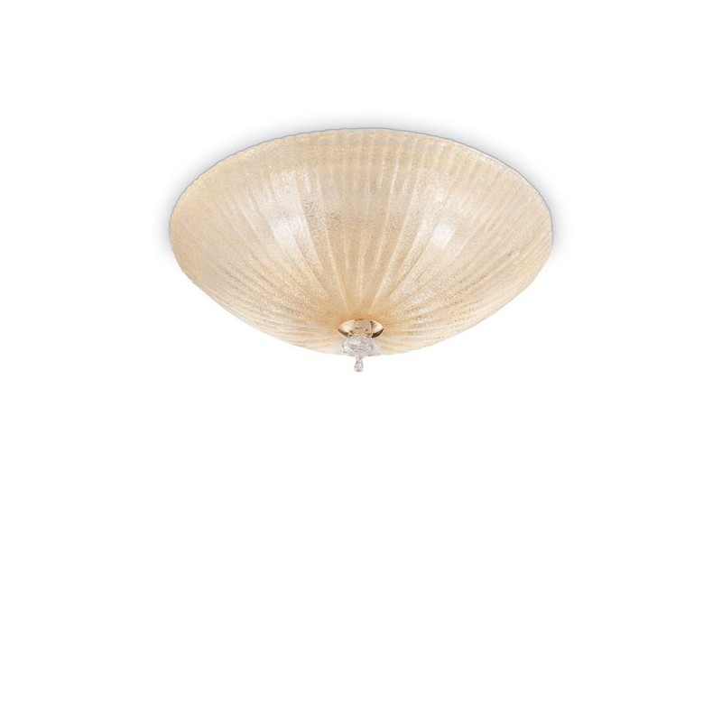 Plafonnier SHELL Ambre 4x60W IDEAL LUX 140186