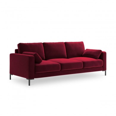 Canapé velours Jade Rouge 3 Places BOUTICA DESIGN MIC_3S_51_F1_JADE1