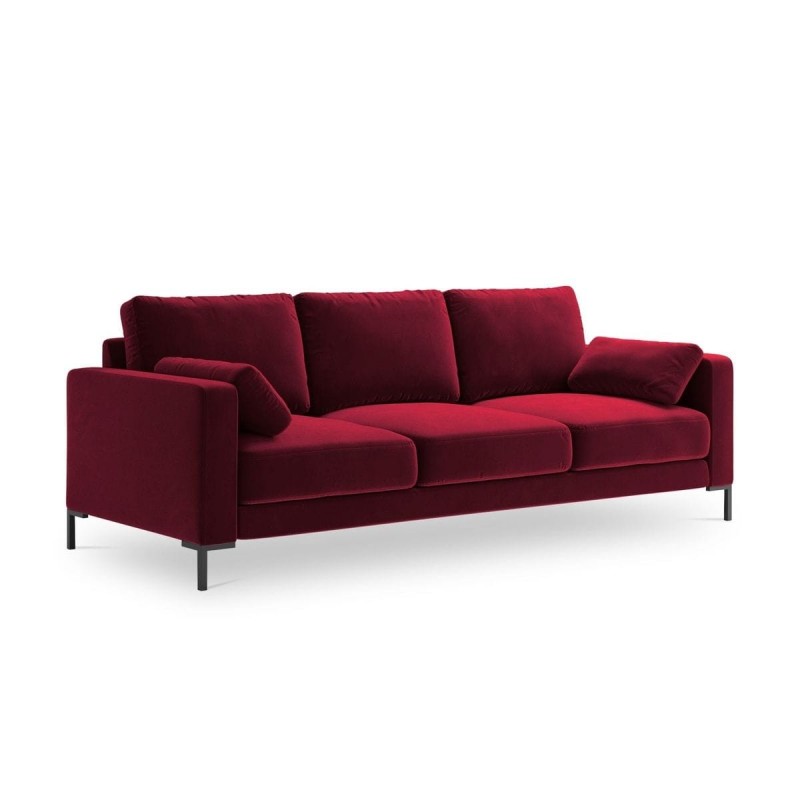 Canapé velours Jade Rouge 3 Places BOUTICA DESIGN MIC_3S_51_F1_JADE1