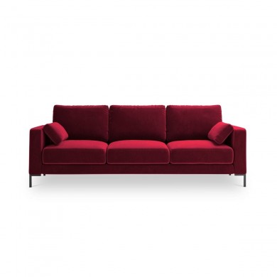 Canapé velours Jade Rouge 3 Places BOUTICA DESIGN MIC_3S_51_F1_JADE1