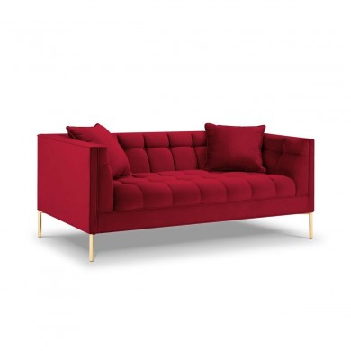 Canapé velours Karoo Rouge 2 Places BOUTICA DESIGN MIC_2S_51_F1_KAROO2