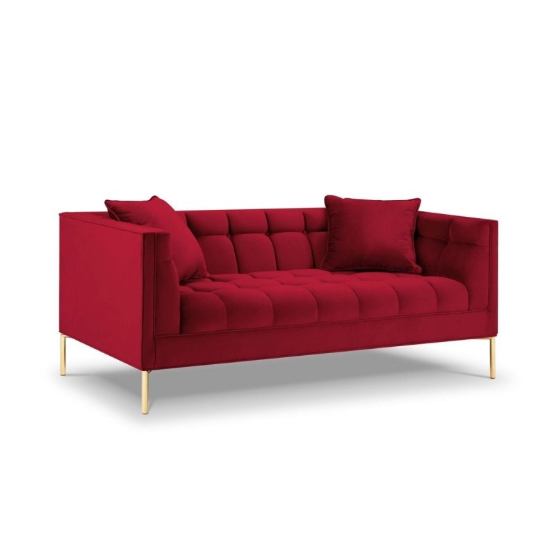 Canapé velours Karoo Rouge 2 Places BOUTICA DESIGN MIC_2S_51_F1_KAROO2