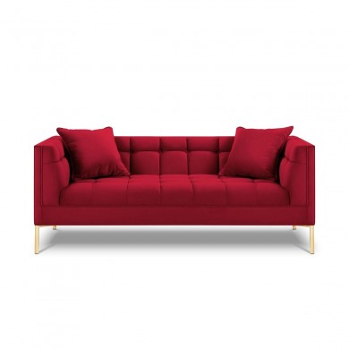 Canapé velours Karoo Rouge 2 Places BOUTICA DESIGN MIC_2S_51_F1_KAROO2