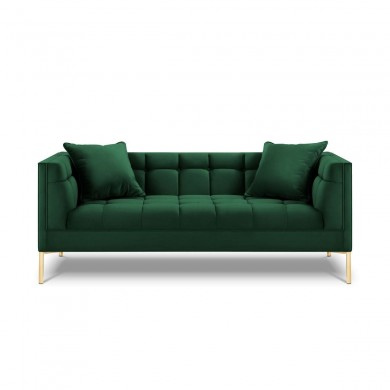 Canapé velours Karoo Vert Bouteille Pieds Métal Doré 2 Places BOUTICA DESIGN MIC_2S_51_F1_KAROO4