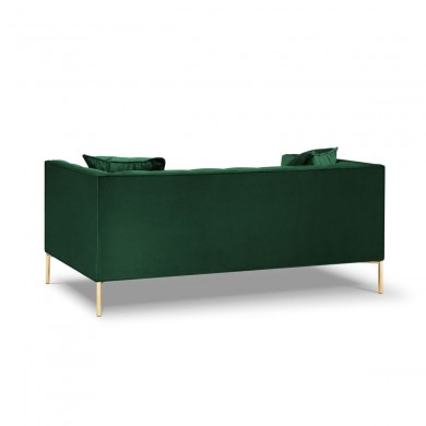 Canapé velours Karoo Vert Bouteille Pieds Métal Doré 2 Places BOUTICA DESIGN MIC_2S_51_F1_KAROO4