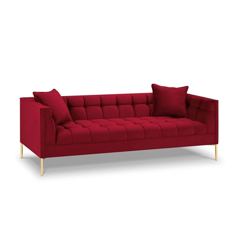 Canapé velours Karoo Rouge 3 Places BOUTICA DESIGN MIC_3S_51_F1_KAROO2