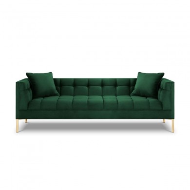 Canapé velours Karoo Vert Bouteille Pieds Métal Doré 3 Places BOUTICA DESIGN MIC_3S_51_F1_KAROO4