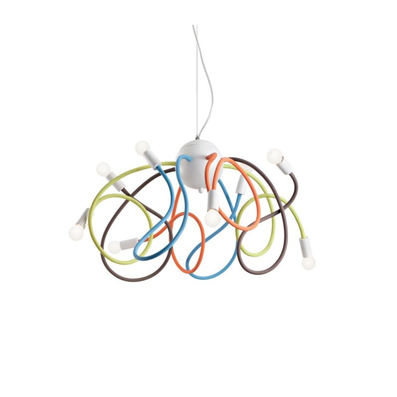 Suspension MULTIFLEX Couleur 8x40W IDEAL LUX 141909