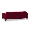 Canapé velours Mamaia Rouge Pieds Métal Noir 4 Places BOUTICA DESIGN MIC_4S_51_F1_MAMAIA103