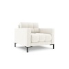 Fauteuil Mamaia Beige Clair Pieds Métal Noir BOUTICA DESIGN MIC_ARM_78_F1_MAMAIA1