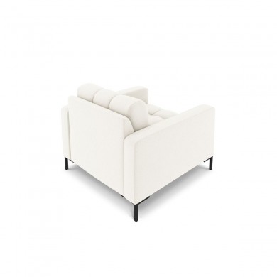 Fauteuil Mamaia Beige Clair Pieds Métal Noir BOUTICA DESIGN MIC_ARM_78_F1_MAMAIA1