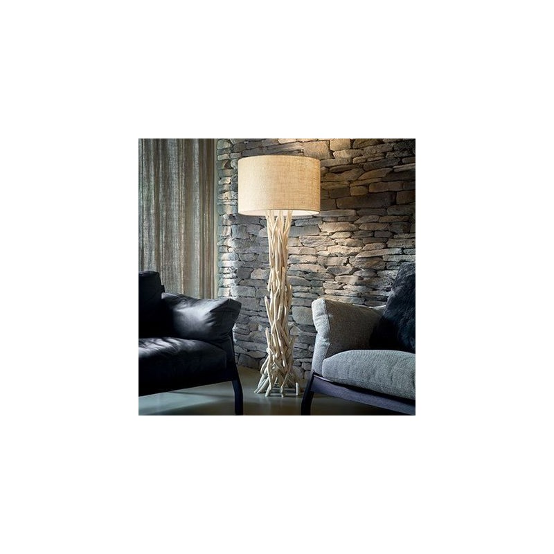 Lampadaire Bois Flotté DRIFTWOOD 1x60W IDEAL LUX 148939