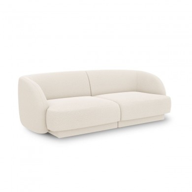 Canapé bouclette Miley Beige 2 Places BOUTICA DESIGN MIC_2S_67_F1_MILEY1