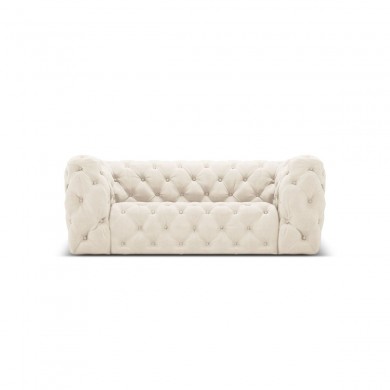 Canapé velours Iggy Beige Clair 2 Places BOUTICA DESIGN MIC_2S_51_F1_IGGY1