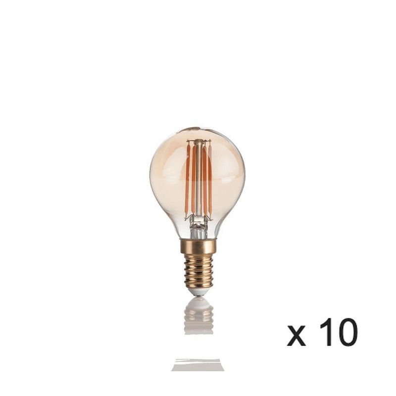 Ampoule (x10) 4W E14 Ambré D4,5 IDEAL LUX 151656