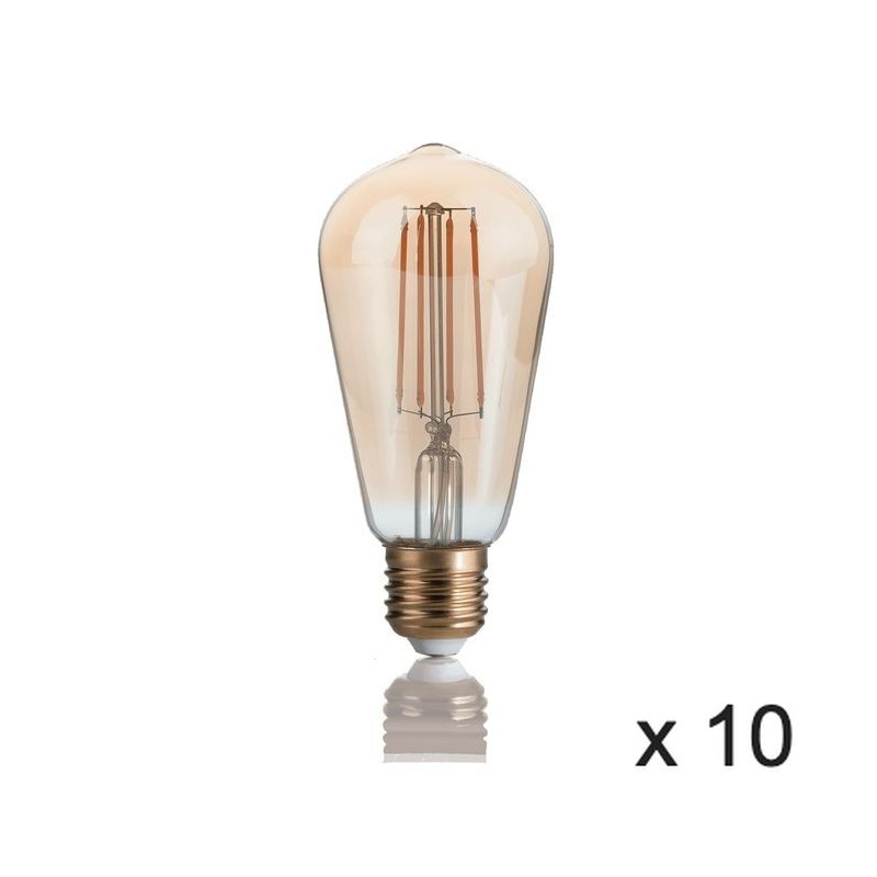 Ampoule (x10) 4W E27 Ambré D6 151694 IDEAL LUX 151694