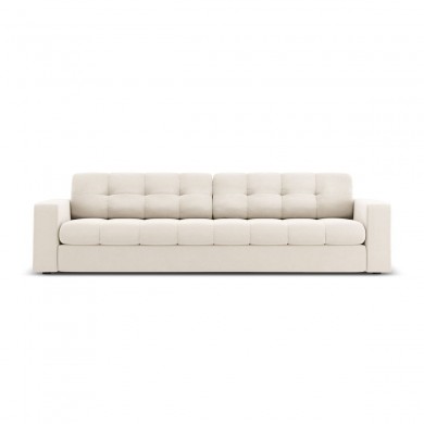 Canapé velours Justin Beige Clair 4 Places BOUTICA DESIGN MIC_4S_51_F1_JUSTIN1