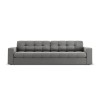 Canapé velours Justin Gris Clair 4 Places BOUTICA DESIGN MIC_4S_51_F1_JUSTIN4