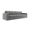 Canapé velours Justin Gris Clair 4 Places BOUTICA DESIGN MIC_4S_51_F1_JUSTIN4