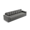 Canapé velours Justin Gris Clair 4 Places BOUTICA DESIGN MIC_4S_51_F1_JUSTIN4