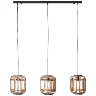 Suspension WOODROW 3x60W E27 Brun clair BRILLIANT 93778/20