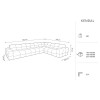 Canapé d'angle droit Kendal Orange 6 Places BOUTICA DESIGN MIC_RC_L_121_F1_KENDAL6