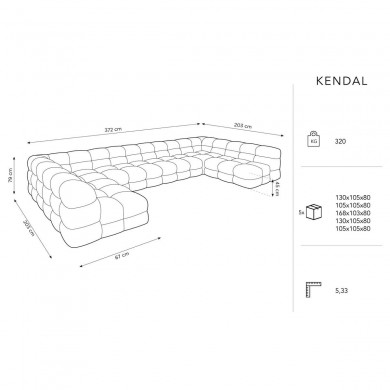 Canapé panoramique Kendal Beige Clair BOUTICA DESIGN MIC_U_121_F1_KENDAL4