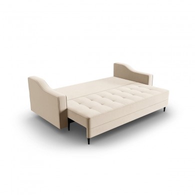 Canapé convertible avec coffre Lisa Beige Clair 3 Places BOUTICA DESIGN MIC_3SF_121_F1_LISA1