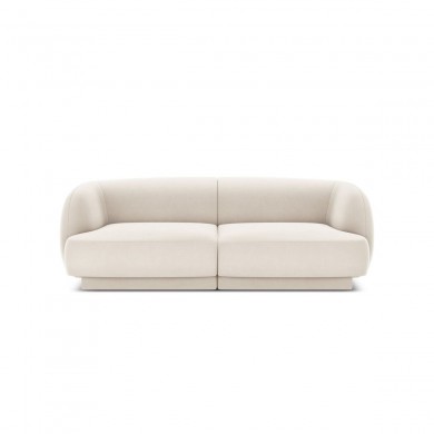 Canapé velours Miley Beige Clair 2 Places BOUTICA DESIGN MIC_2S_51_F1_MILEY1