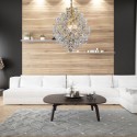 Suspension Cristal Rosendal 3x40W E14 Or Transparent