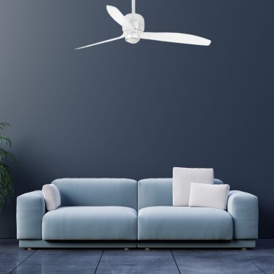 Ventilateur Plafond Deco Fan LED 128cm Chrome Transparent FARO 33394D-9