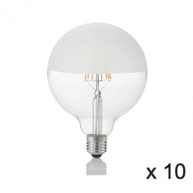 Ampoule (x10) 8W E27 Blanc Satiné D12,5 IDEAL LUX 157580